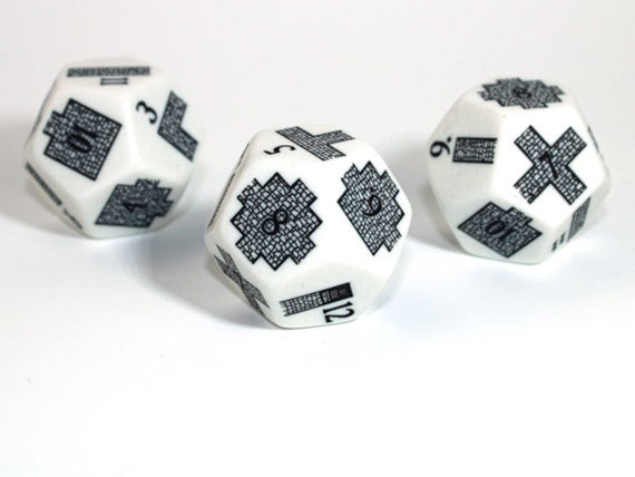 Dungeoneering d12 Opaque White - Unleash Your Adventure with a Single Die