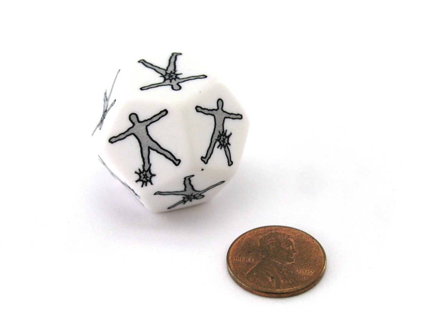 Discover Your Perfect Hit Location with Large d12 Opaque White Die