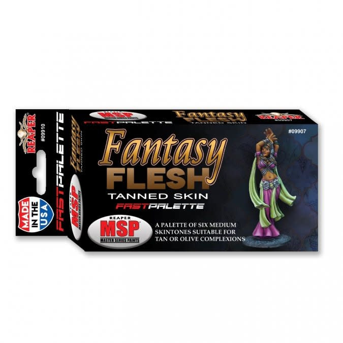 Reaper Fast Palette: Fantasy Flesh - Tanned Skin Palette for Medium Skintones - Unleash Vibrant Fantasy Realism