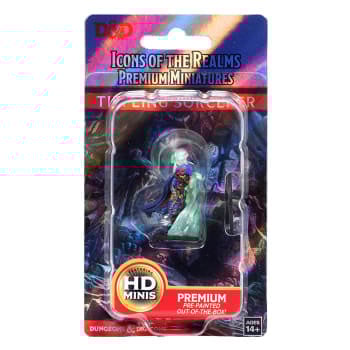 Unleash Magic with Tiefling Female Sorcerer Miniature - Icons of the Realms W01