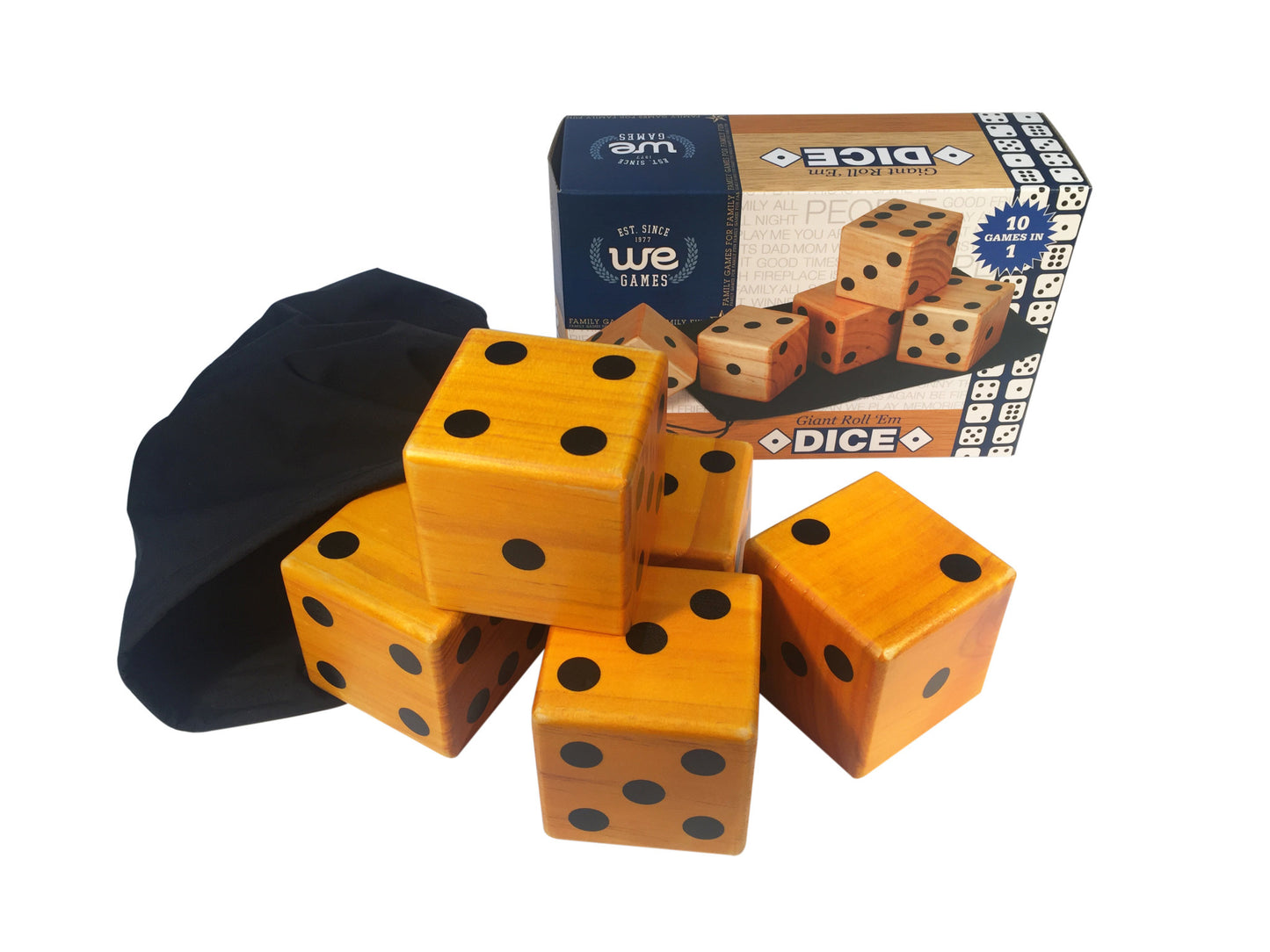 Premium Giant Wooden Lawn Dice Set - Fun & Versatile Outdoor Game!