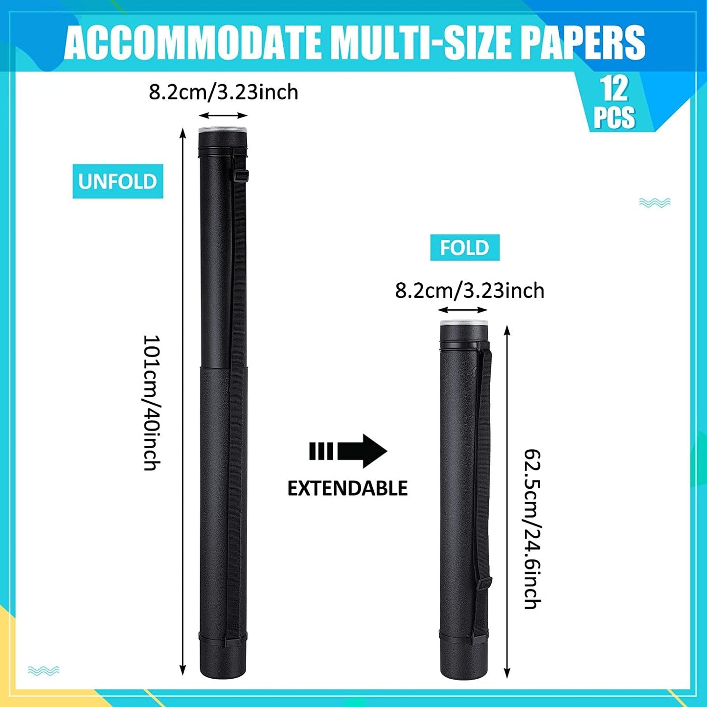 Enhance Your Art Experience with Black Adjustable Playmat Tube - Pickup Only
