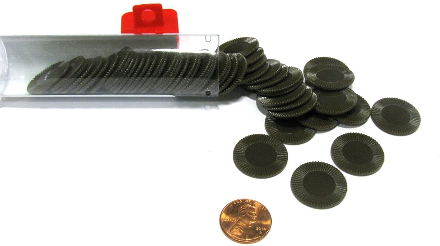 High-Quality Brown Mini Poker Chip Tube (50) - Perfect for on-the-go Gaming Fun!