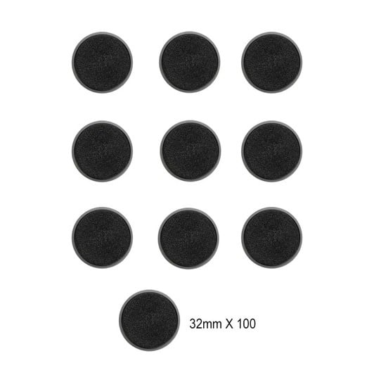 Upgrade Your Miniatures with High-Quality 32mm Round Bases - Set of 10