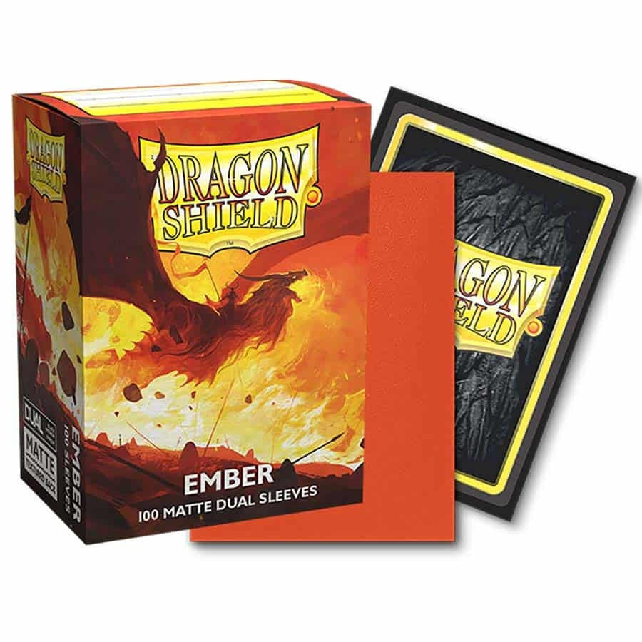 Dragon Shields (100) Matte Dual - Ember: Elevate Your Game with Stunning Durability