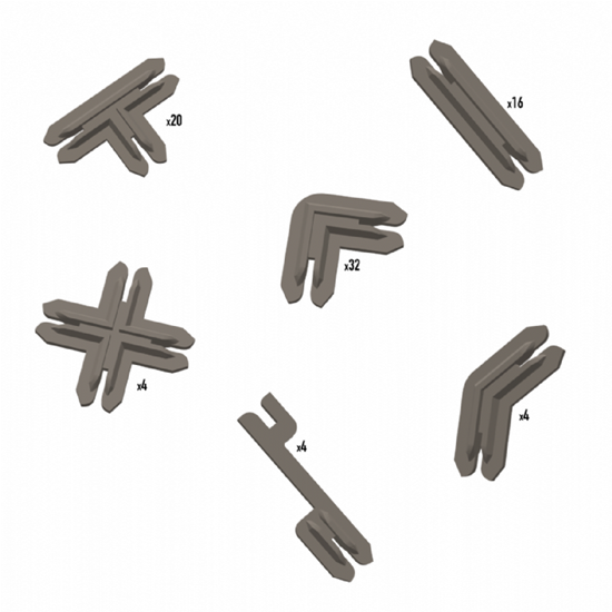 Transform Your Gaming Experience with Battle Systems Terrain Clips - Brown: Buy Now and Upgrade Your Battlefield!