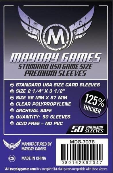 Premium Purple 56x87mm USA Sleeves (50) - Protect Your Cards in Style