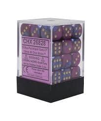 Gemini Blue-Purple/Gold 12mm d6 Dice Block (36 Dice) - Enhance Your Game with Stunning Dice