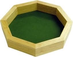 Premium 10 Inch Wood Octagon Dice Tray: Perfect for Gaming Enthusiasts!