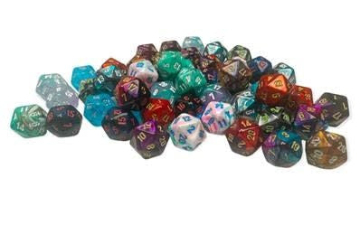 Bag of 50 Assorted Mini-hedral d20s - 2nd Release: Unleash Your Dice Collection