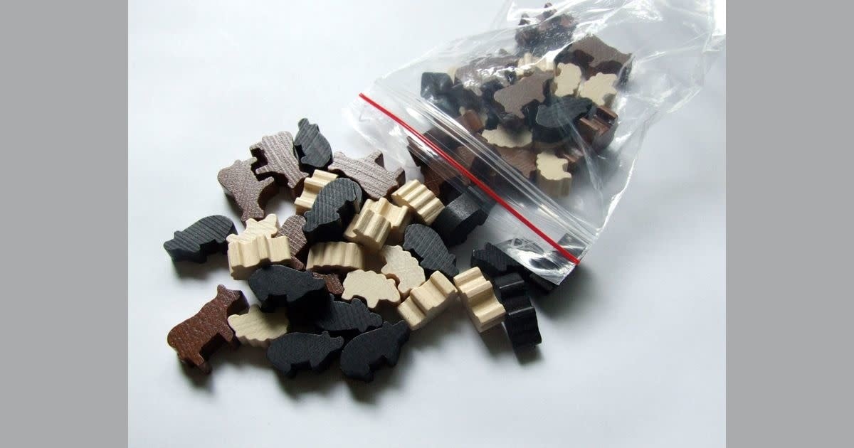 Enhance Your Farm Gameplay with Animeeples Wooden Animals Tokens