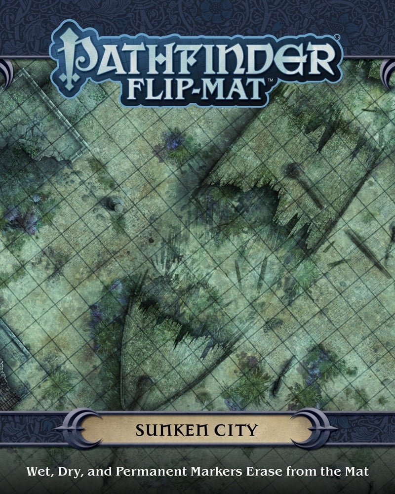 Discover the Mysteries with Pathfinder RPG: Sunken City Flip-Mat