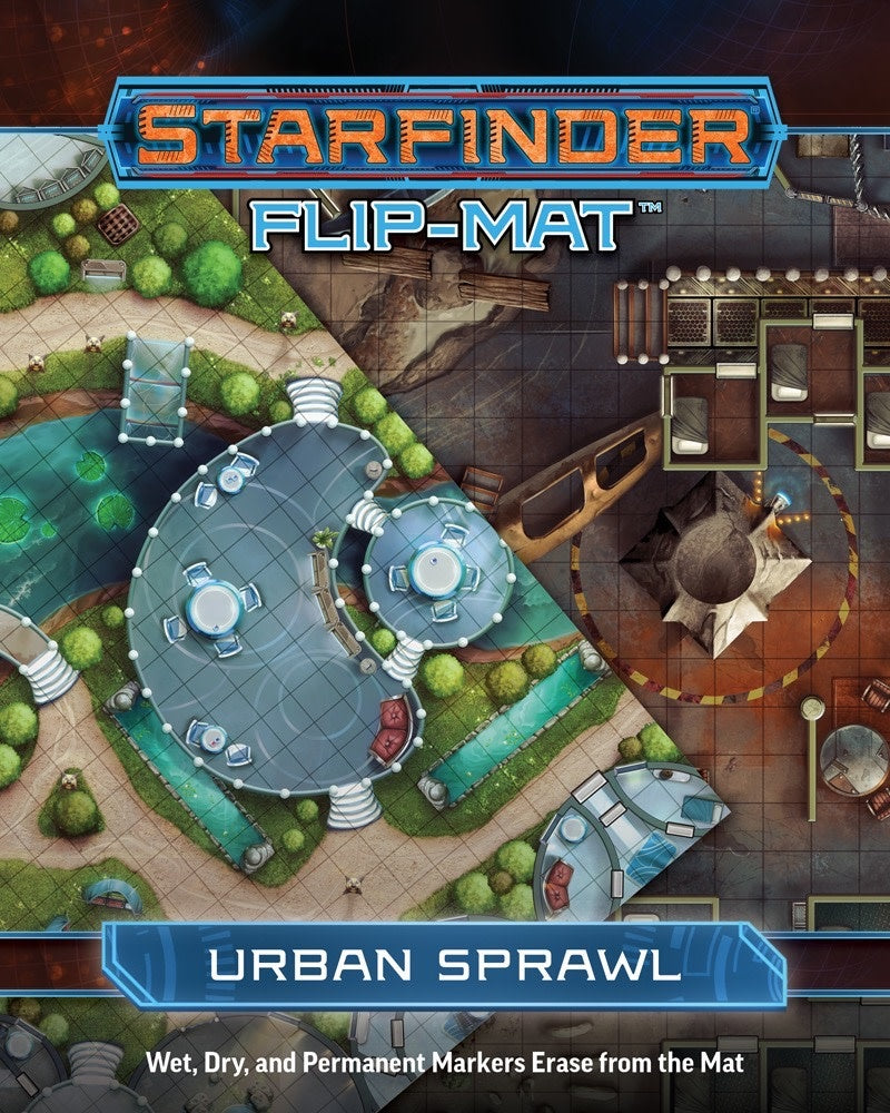 Starfinder Urban Sprawl Flip Mat: Navigate the Cityscape with Style