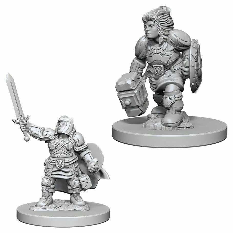 D&D Nolzur`s W03 Dwarf Female Paladin Miniature - Unleash Heroic Power!