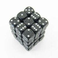 Borealis Light Smoke/silver Luminary 12mm d6 Dice Block (36 dice) - Illuminate Your Game with Dazzling Elegance!