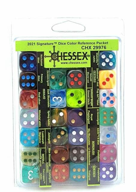 2023 Signature™ Dice Color Reference Packet: Discover Your Perfect Palette