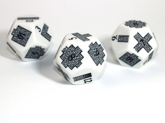 Dungeoneering d12 Opaque White - Unleash Your Adventure with a Single Die