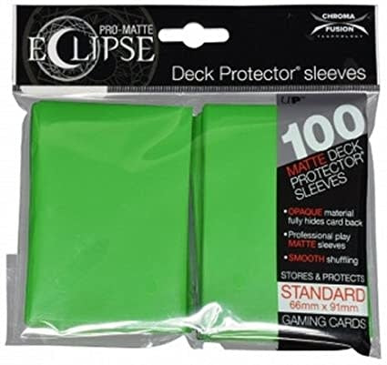 Eclipse Matte Standard Sleeves: Lime Green (100) - Enhance Your Cards with Vibrant Protection
