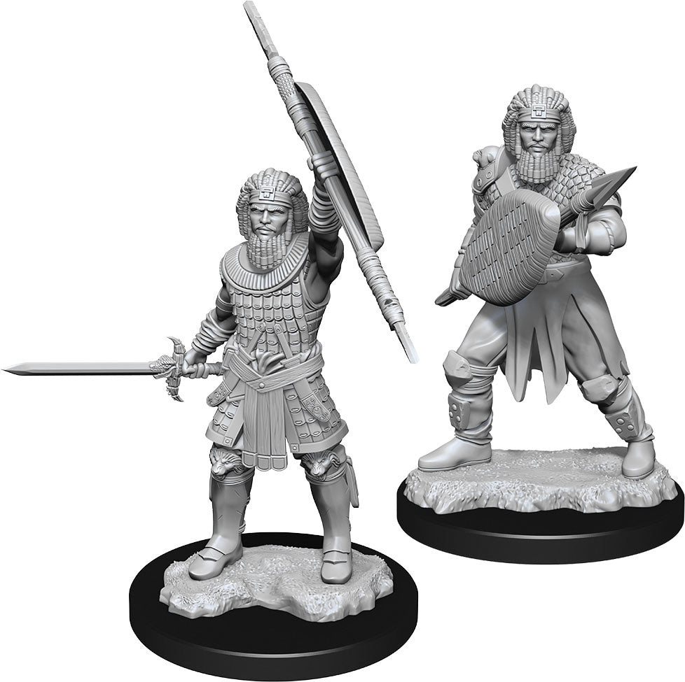 Unpainted Miniature Human Fighter Male - D&D Nolzur's W13: Mold Heavy-Hitting Adventures!