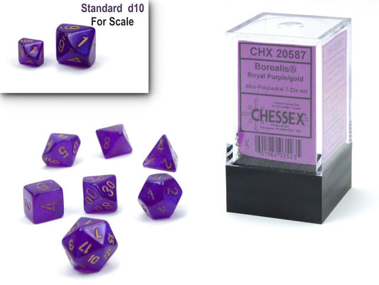 Discover Borealis® Royal Purple/gold 7-Die: Mini-hedral™ Luminary™