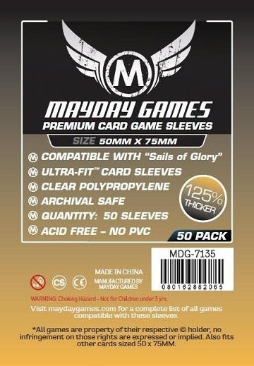 Custom 50x75mm Card Sleeves | Premium Quality | Sails of Glory Size