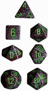 Discover the Mesmerizing Speckled Earth Polyhedral Dice Set!