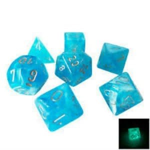 Unleash Your Destiny with Luminary Sky/silver Polyhedral 7-Die Set