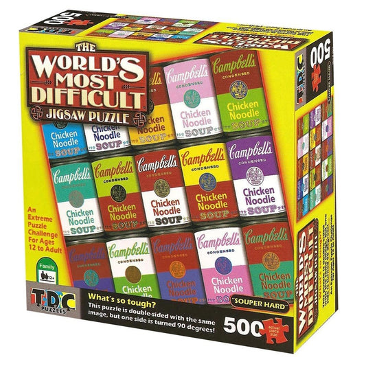 Challenge Your Mind with Campbell's Souper HardDouble-Sided 500 pc Puzzle