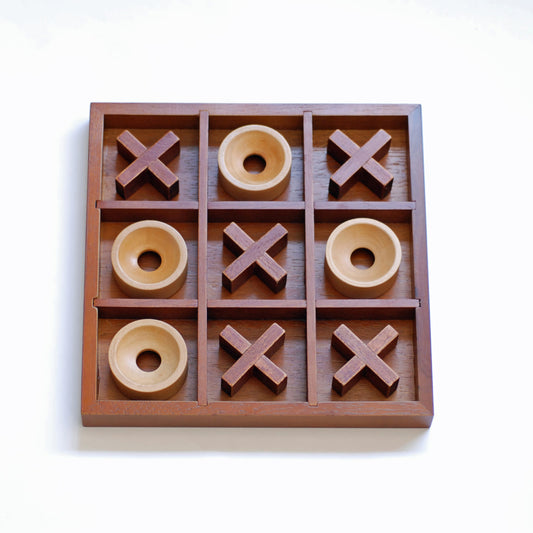 Premium Wooden Tic-tac-toe: Fun Strategy Game for Kids and Adults