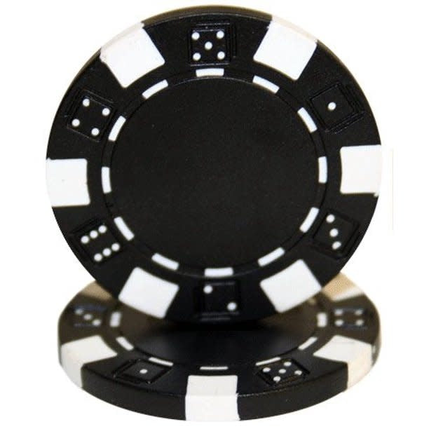 High-Quality Clay Poker Chips: Black (25) - Premium Set for Authentic Gaming