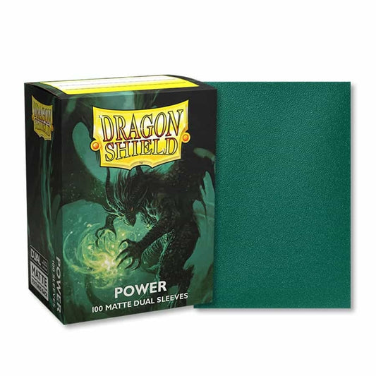 Dragon Shields: (100) Matte Dual - Metallic Green / Power - Enhance Your Gaming Experience with Prismatic Elegance
