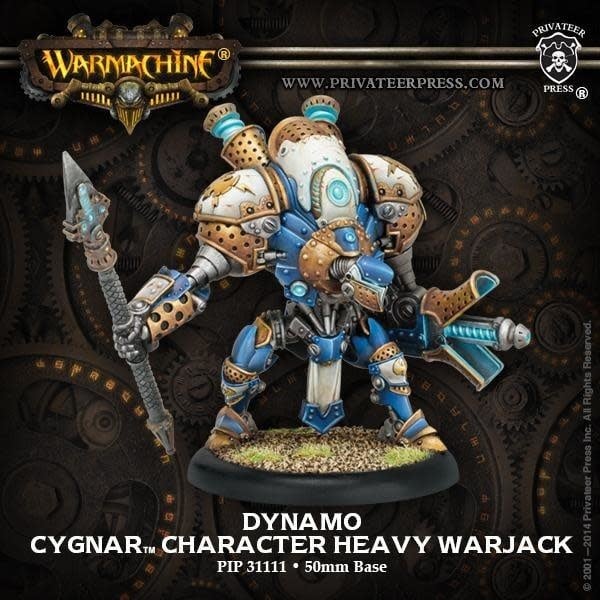 Enhance Your War Machine with Cygnar Dynamo Heavy Warjack - Crafted in White Metal and Resin for Unmatched Power