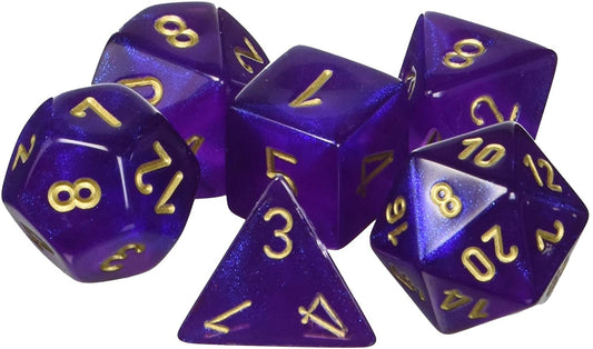 Borealis Royal Purple/Gold Luminary 7-Die Set - Unleash Your Epic Adventures