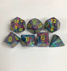 Discover the Vibrant Magic: Festive Mosaic Yellow 7-Dice Set