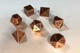 Unleash Your Destiny: Metal Polyhedral Copper 7-Die Set for Power Gamers