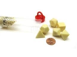 Unlock Your Creativity: Blank Polyhedral Dice (6) in Elegant Ivory