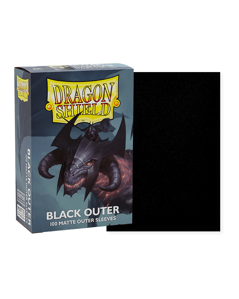 Dragon Shields: (100) Outer Sleeves - Matte Black