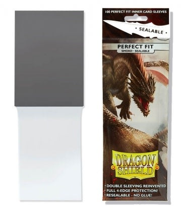 Ultimate Protection: Dragon Shields Perfect Fit Sealable (100) Smoke - Boost Your Card Game Style!