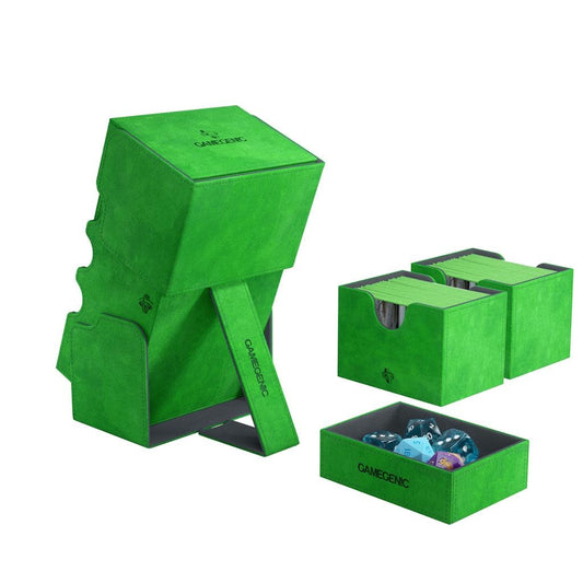 Stronghold Deck Box 200plus Green: Organize Your Cards with Style and Ease