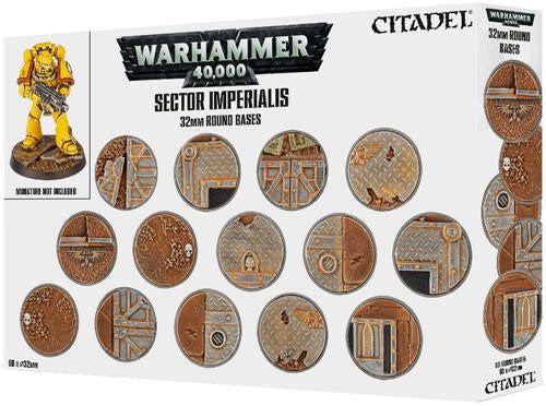 Enhance Your Miniature Worlds with Sector Imperialis: 32mm Round Bases - Order Now!
