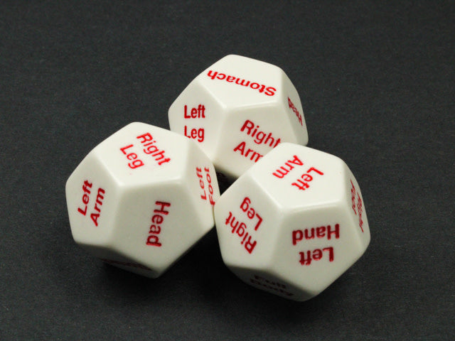 Unveil Hit Location Fun with Red Painted d12 Die