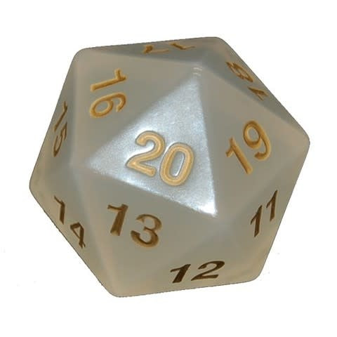 55mm Jumbo Translucent Pearl/gold Dice Set - Roll in Style Today!