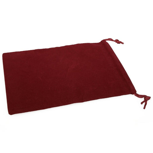 Premium Burgundy Suedecloth Dice Bag - Ideal Size for Gamers