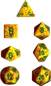 Speckled Lotus Polyhedral 7-Dice Set - Unveil Your Magical Destiny
