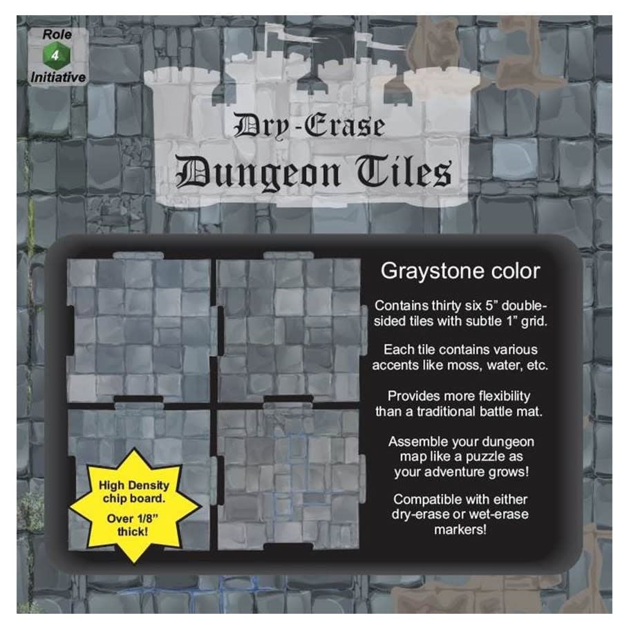 Enhance Your Dungeon: Graystone Dry Erase Dungeon Tiles (5'' Square)