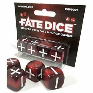 Unleash the Infernal: Fate Core RPG Fate Dice Set - Version 4