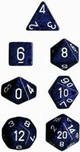Unveil the Intrigue: Speckled Stealth Polyhedral 7-Dice Set for Adventurous Gamers