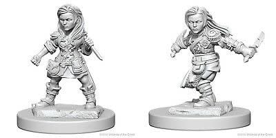 Stealth and Charm: Halfling Female Rogue D&D Nolzurs Mini for Adventurers