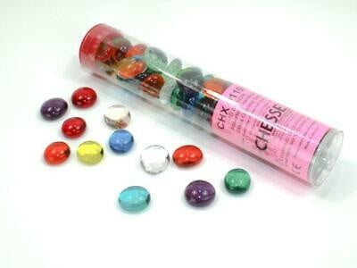 Premium Translucent Glass Stones Tube - Vibrant Assorted Colors