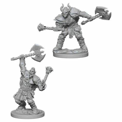 Unleash the Power: Male Half Orc Barbarian Mini for PF Deep Cuts - Buy Now!